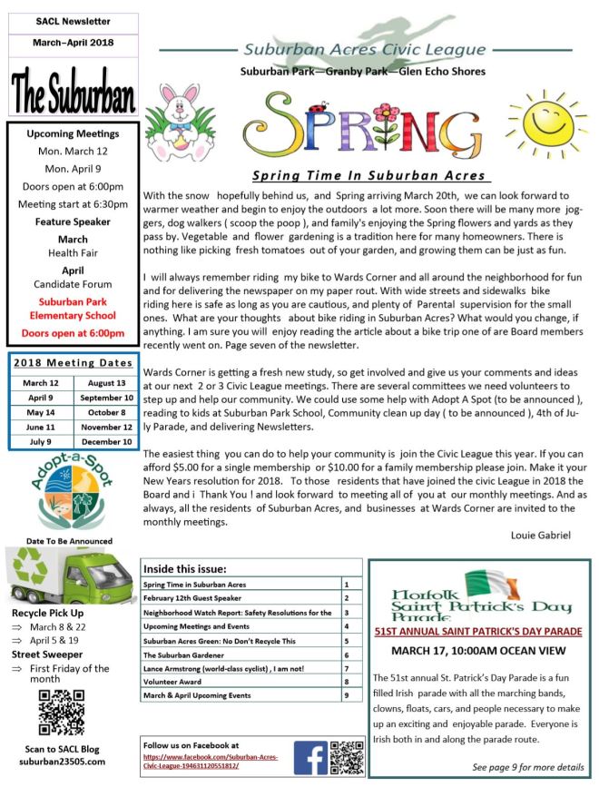 cover page march april